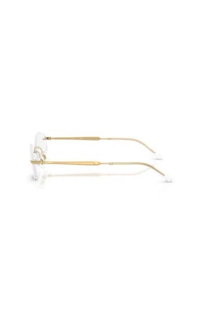 Ray Ban Ray-ban 52mm Oval Optical Glasses In Gold