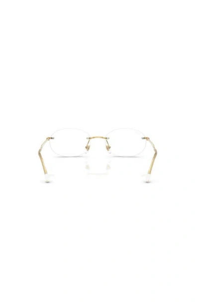 Ray Ban Ray-ban 52mm Oval Optical Glasses In Gold