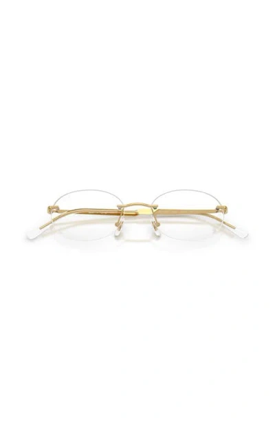 Ray Ban Ray-ban 52mm Oval Optical Glasses In Gold