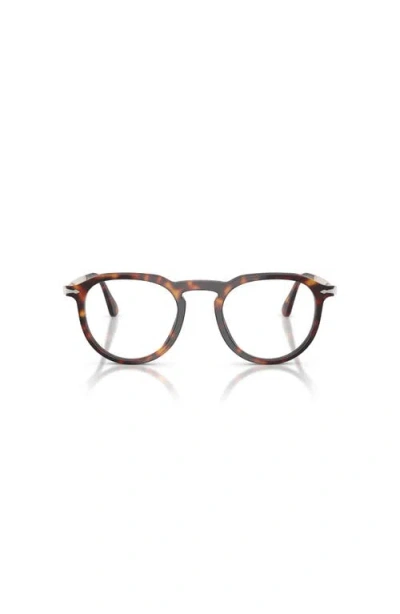 Persol 51mm Rectangle Optical Glasses In Brown
