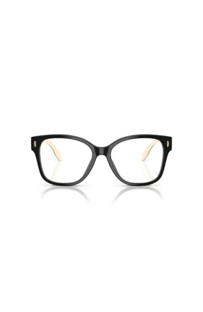 Tory Burch 54mm Square Optical Glasses In Black