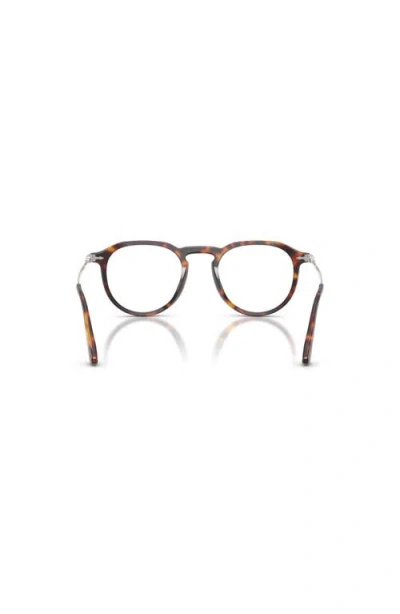Persol 51mm Rectangle Optical Glasses In Brown