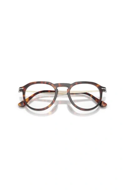 Persol 51mm Rectangle Optical Glasses In Brown