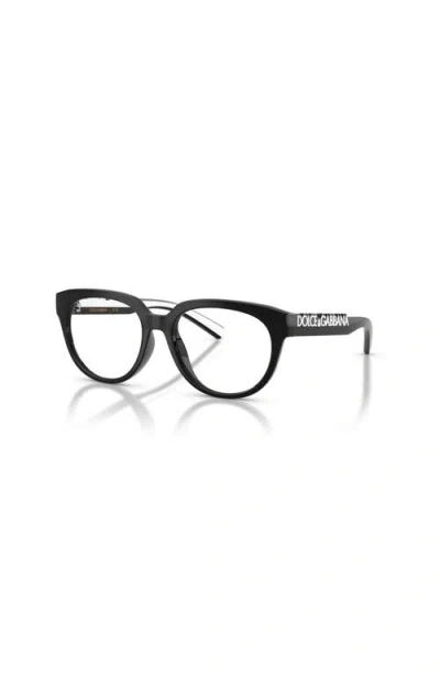 Dolce & Gabbana Dolce&gabbana 49mm Phantos Optical Glasses In Black