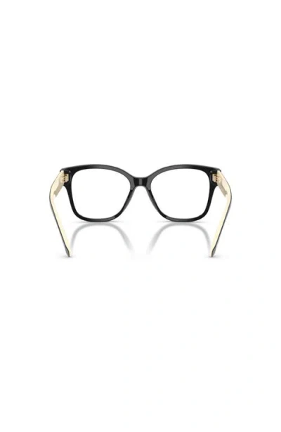 Tory Burch 54mm Square Optical Glasses In Black