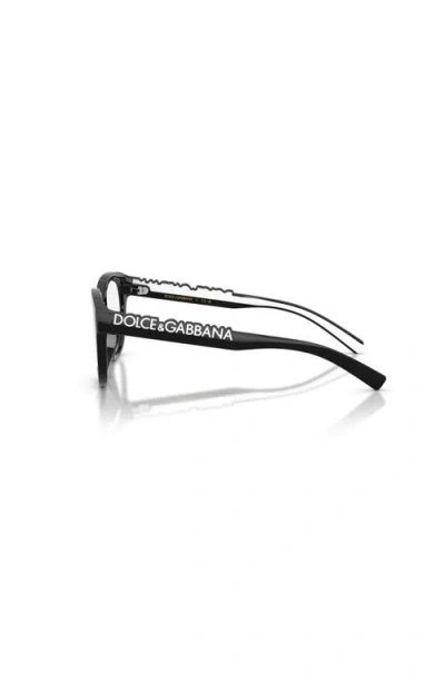 Dolce & Gabbana Dolce&gabbana 49mm Phantos Optical Glasses In Black