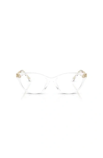 Michael Kors 54mm Cat Eye Optical Glasses In White