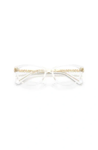 Michael Kors 54mm Cat Eye Optical Glasses In White