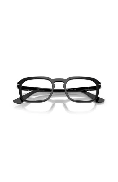 Persol 52mm Square Optical Glasses In Black