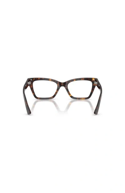 Giorgio Armani 49mm Cat Eye Optical Glasses In Brown