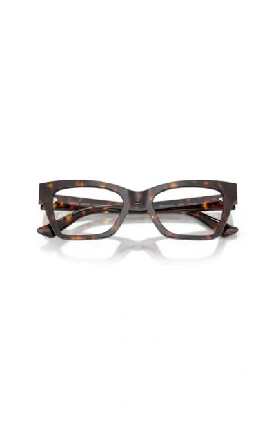 Giorgio Armani 49mm Cat Eye Optical Glasses In Brown