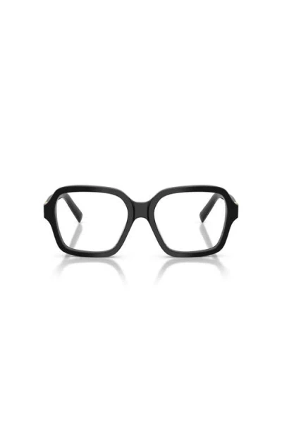 Miu Miu 52mm Square Optical Glasses In Black