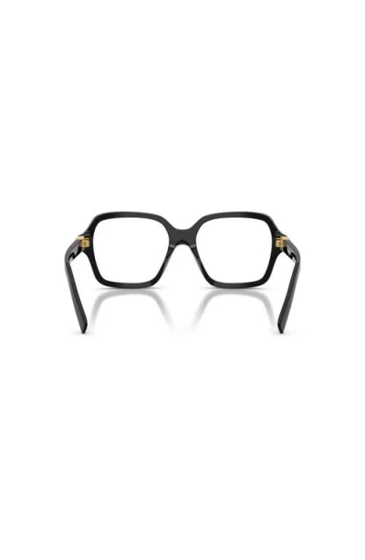 Miu Miu 52mm Square Optical Glasses In Black
