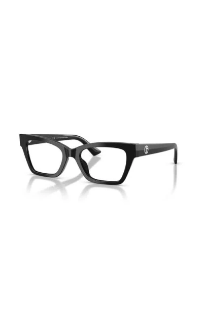 Giorgio Armani 51mm Cat Eye Optical Glasses In Black