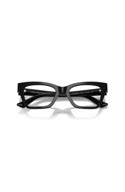 Giorgio Armani 51mm Cat Eye Optical Glasses In Black