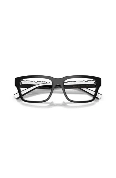 Dolce & Gabbana Dolce&gabbana 55mm Rectangle Optical Glasses In Black