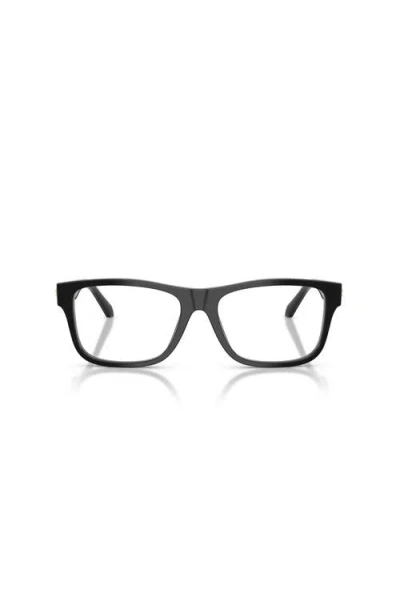 Versace 56mm Square Optical Glasses In Black