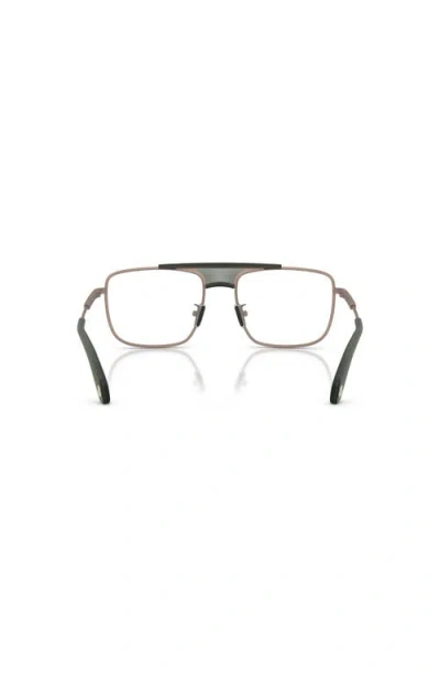 Moncler 56mm Rectangle Optical Glasses In Gold