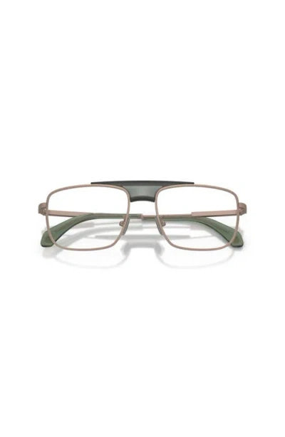 Moncler 56mm Rectangle Optical Glasses In Gold