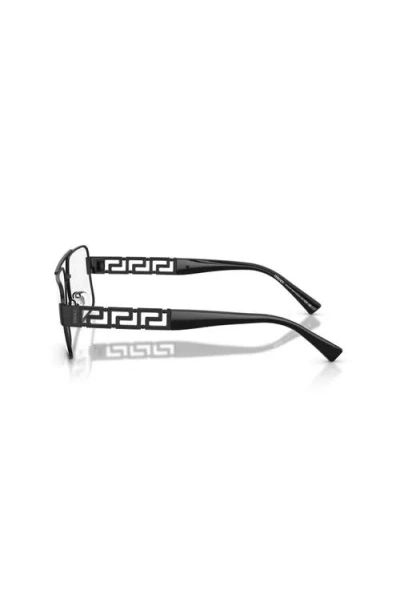 Versace 58mm Rectangle Optical Glasses In Black