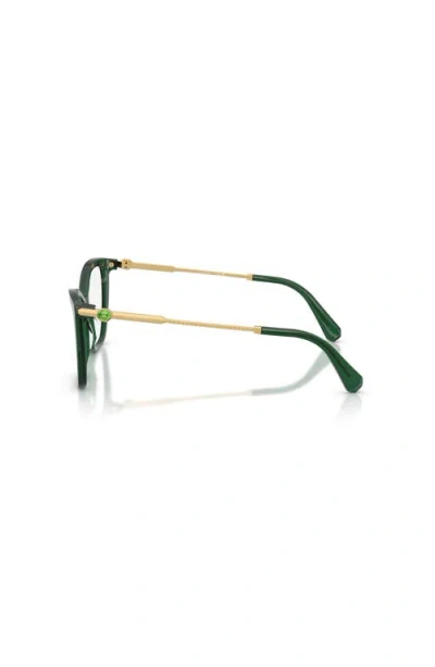 Swarovski 51mm Cat Eye Optical Glasses In Green