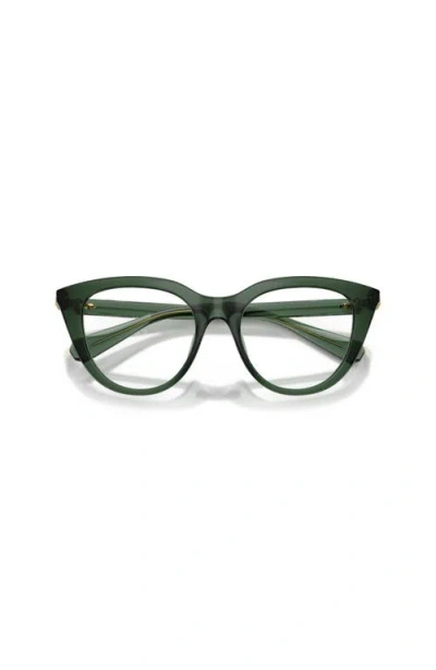 Swarovski 49mm Cat Eye Optical Glasses In Green