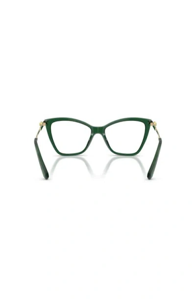 Swarovski 51mm Cat Eye Optical Glasses In Green