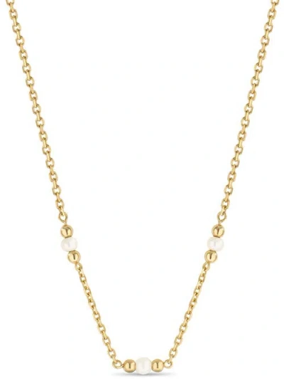 Devata Freshwater Pearl Chain Necklace In Brown