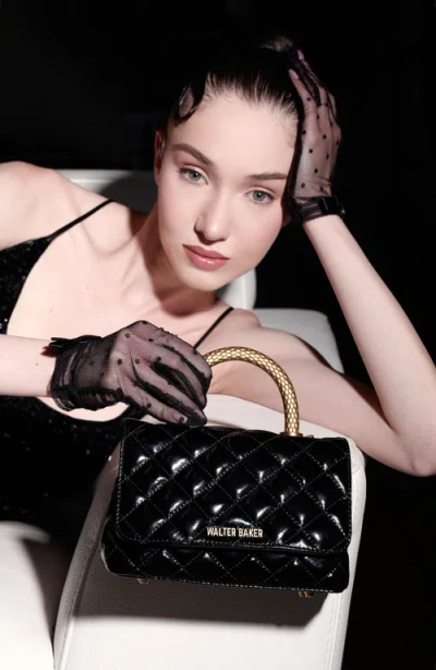 Walter Baker Leila Snake Mini Top Handle In Brown