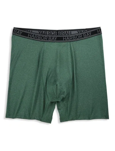 Harbor Bay By Dxl Big & Tall Cooling Performance 5 Inch Boxers In Green