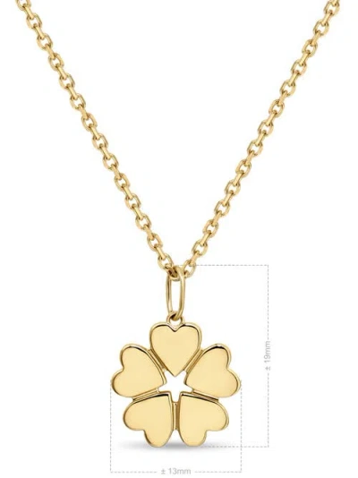 Devata Clover Heart Pendant Necklace In Multi