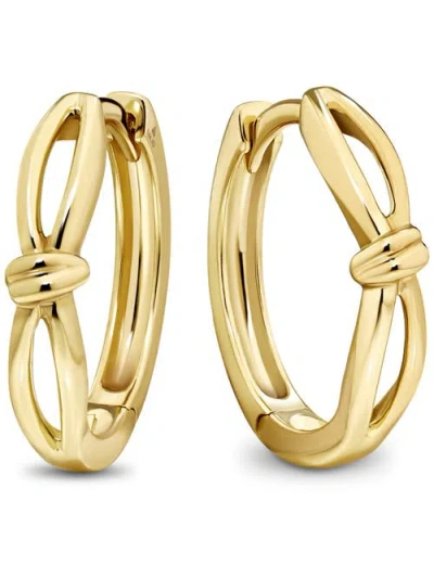 Devata Love Knot Hoop Earrings In Gold