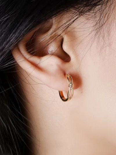 Devata Love Knot Hoop Earrings In Gold
