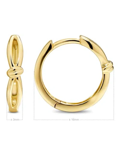 Devata Love Knot Hoop Earrings In Gold