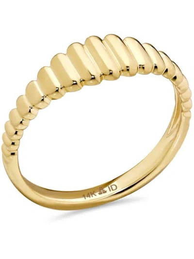 Devata Ribbed Ring In Gold