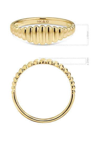 Devata Ribbed Ring In Gold