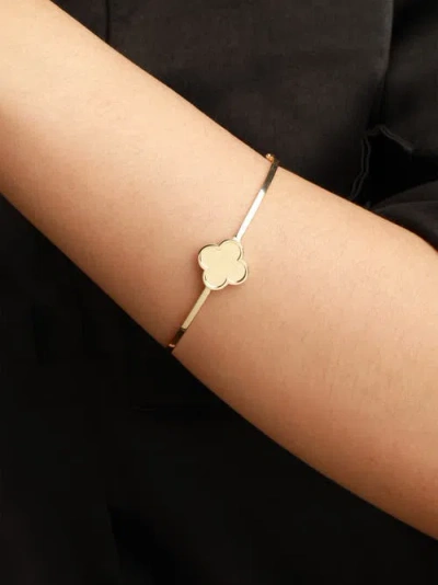 Devata Clover Bangle Bracelet In Gold