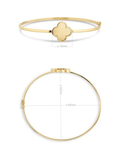 Devata Clover Bangle Bracelet In Gold