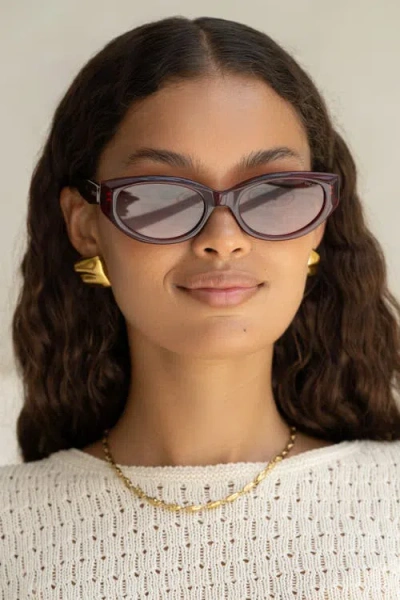 Freyrs Eyewear Ameli Cat Eye Sunglasses In Red