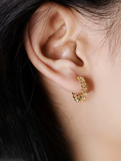 Devata Open Heart Hoop Earrings In Gold