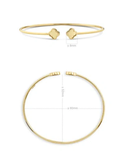 Devata Double Clover Bangle Bracelet In Gold