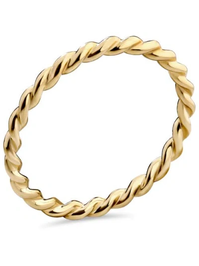 Devata Twisted Rope Ring In Gold