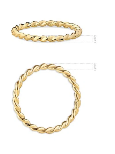 Devata Twisted Rope Ring In Gold