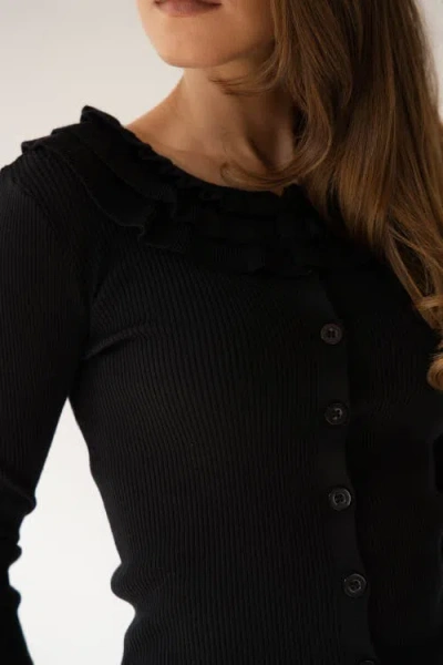 By Tess Collection Bella Cardigan In Black