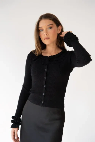 By Tess Collection Bella Cardigan In Black