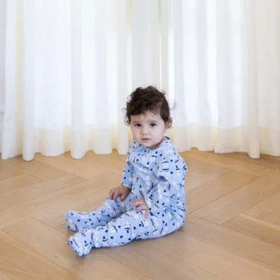 Norani Stretch Organic Cotton Zip Footie In Orange