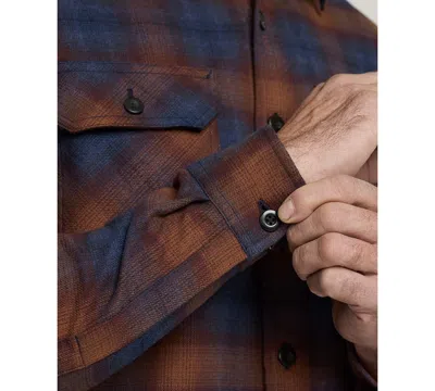 Pendleton Men's Burnside Flannel Spread Collar Shirt In Blue