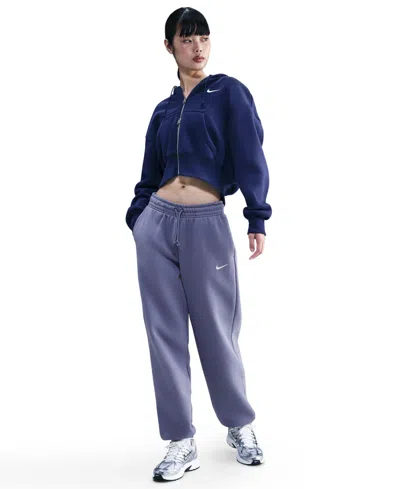 Nike Women's  Sportswear Phoenix Fleece High-waisted Oversized Sweatpants In Blue