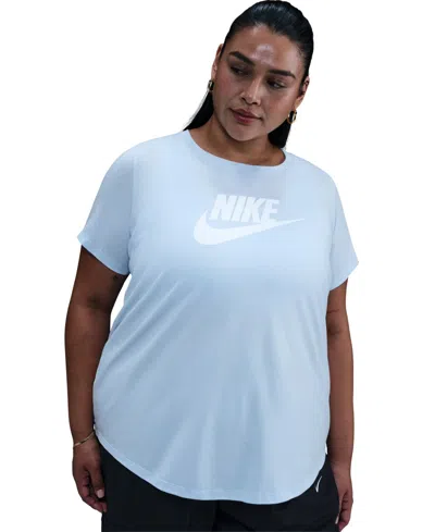 Nike Plus Size Active Sportswear Essentials Short-sleeve Logo T-shirt In Blue