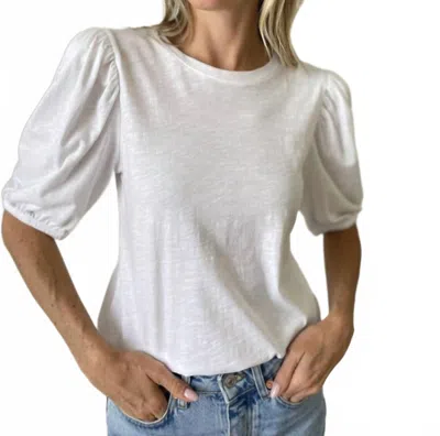 Six/fifty Rya Short Sleeve Tee In White In White